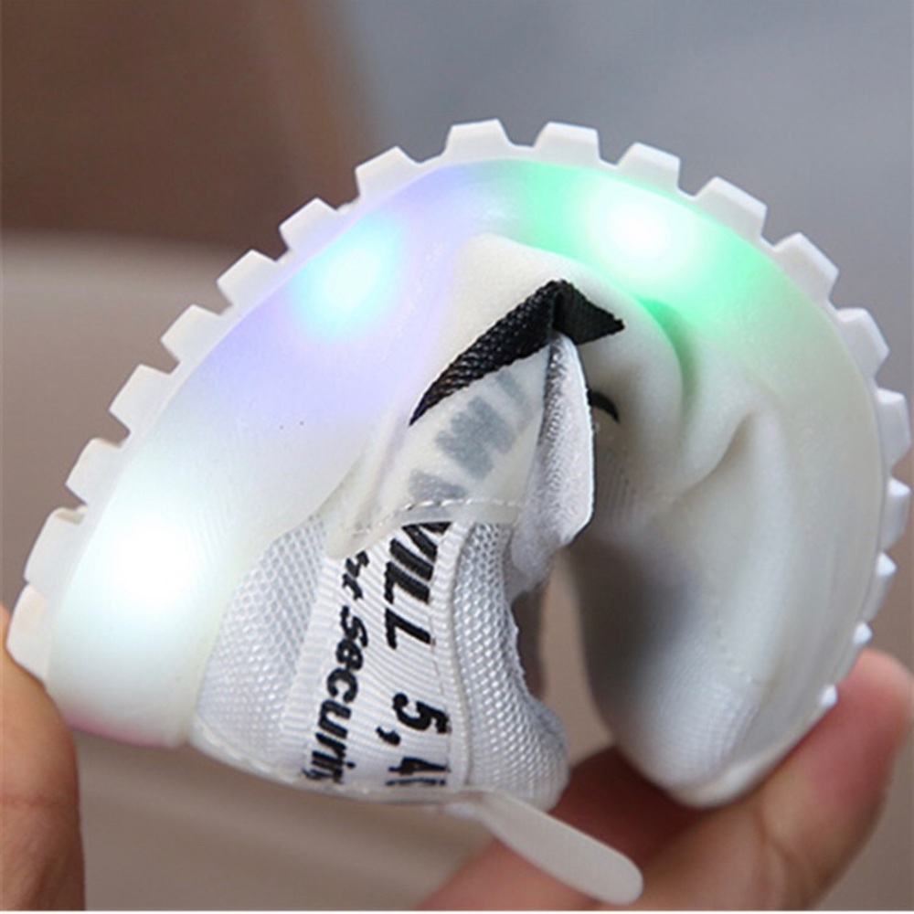 Brand New Toddler Lighting Print LED Sport Shoes